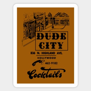 Retro Vintage Dude City Gay Bar Magnet